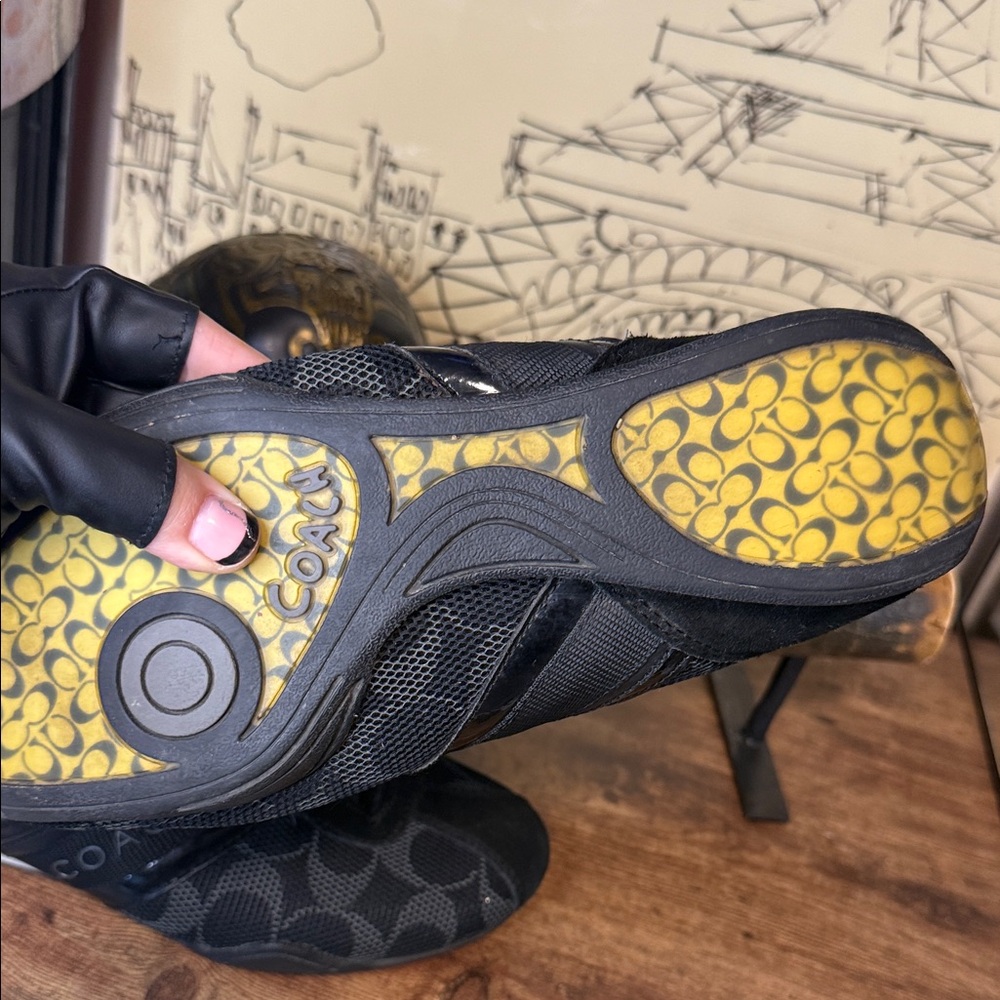 Coach Women's Black Mesh Sneakers - Picture 5 of 15